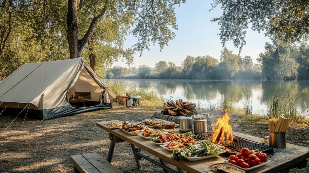 Menu camping gourmand : associer le pate en croute a vos salades estivales